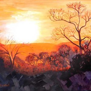 Rising sun painting